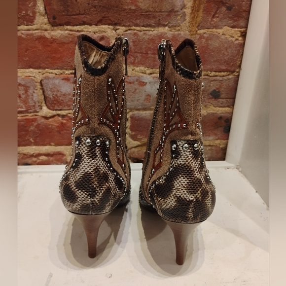 Donald J. Pliner Tonto Suede/Lizard  Studded Boot Size 8.5 NWOB